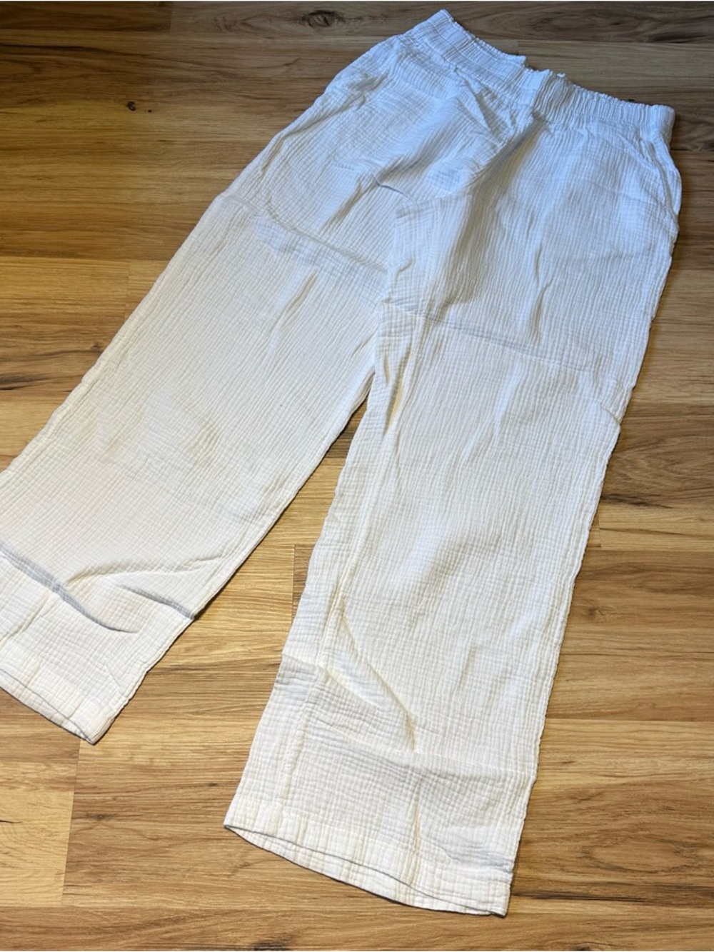 Denver Hayes White Lightweight Cotton Lounge Pants